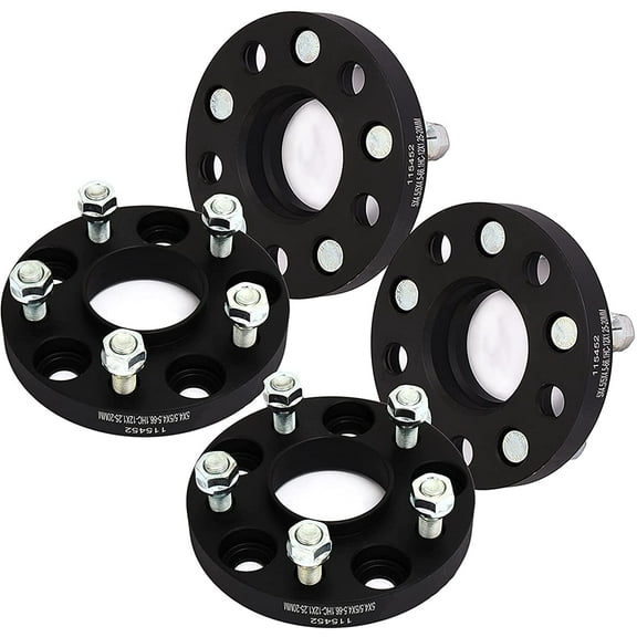 CCIYU Replacement Parts Compatible with 4Pc 20MM Black 5 Lug HUBCENTRIC Wheel SPACERS 5x114.3 to 5x114.3 12x1.25 Studs Fits 2009-2012 Infinity FX35 G37 Altima GTR SENTRA Murano