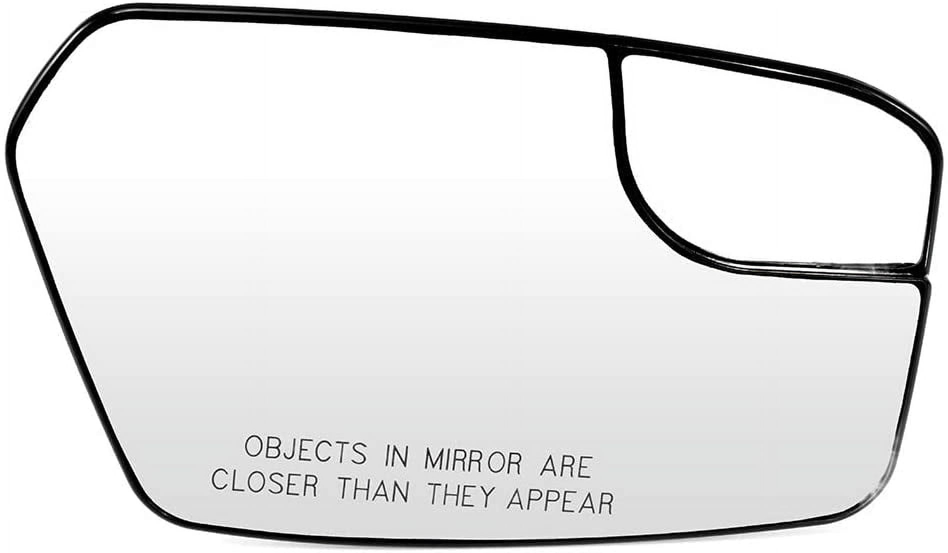 CCIYU Right Side Mirror Glasses Chrome with Blind Spot Towing Mirror Glasses Fits for 2011-2012 For Ford Fusion 2011-2012 For Lincoln MKZ 2011 For Mercury Milan