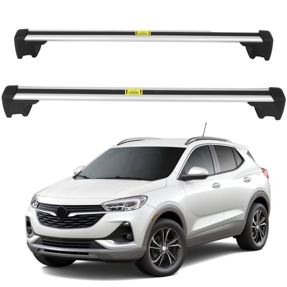 CCIYU Roof Rack Cross Bars Silver 165LBS Compatible For Buick Encore 2013-2022 Car Top Luggage Carrier Rails