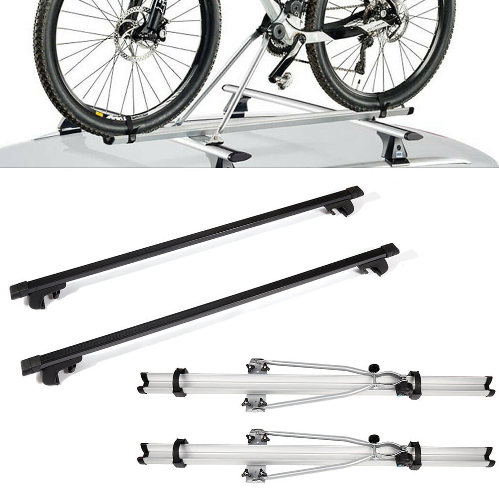 CCIYU Roof Rack Crossbar Fit for Jeep Grand for Cherokee 1999-2004, for Jeep Patriot 2007-2011 2pcs Aluminum Car Top Crossbars w/ 2pcs Roof Bike Rack Luggage Carrier