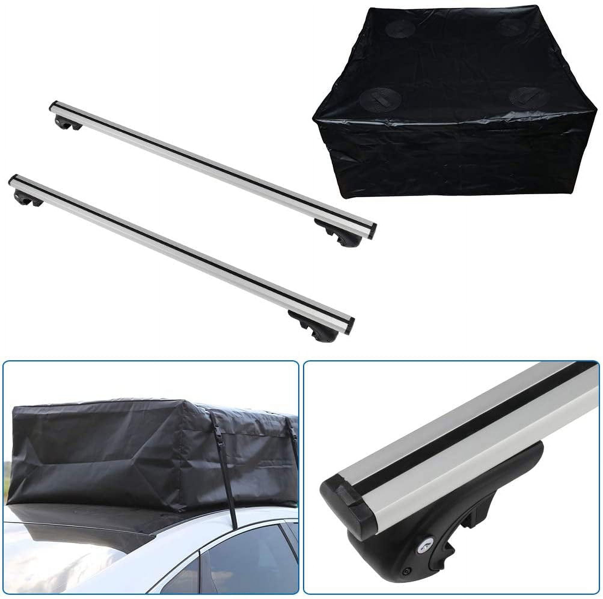 CCIYU Roof Rack Crossbar Fit for Jeep for Cherokee 2014-2020 2pcs Aluminum Car Top Crossbars w/ Roof Bag Luggage Carrier