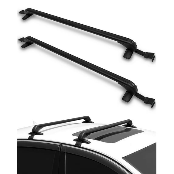 CCIYU Roof Rack Crossbar Universal 48" Window Frame Roof Rack 2pcs Aluminum Car Top Luggage Carrier