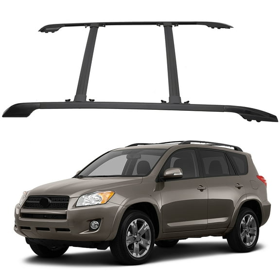 CCIYU Roof Rack Crossbars And Side Rails Fit For Toyota RAV4 2006-2012 Rooftop Cargo Carrier Cargo Bars