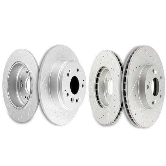 CCIYU Rotors Drilled Slotted Brake Rotor Disc fit for 2003-2011 for Honda Element