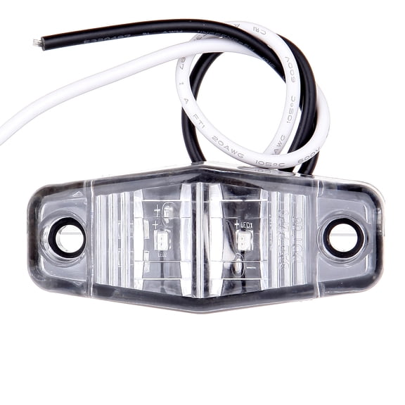 CCIYU Set of 6pcs Side Fender Marker Red/Amber Clear Lens Universal Surface Mount LED Light Repeaters