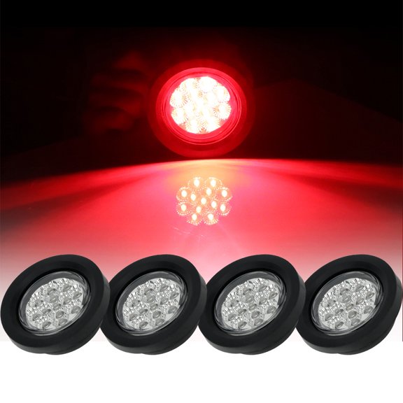 CCIYU Side Marker Light Universal 10pcs Red 13LED Side Marker Clearance Light Bulbs Replacement fit for Truck Bus Boat SUV ATV Trailer Indicator Light Side Marker Assembly