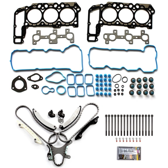 CCIYU Timing Chain Kit fit for Dodge for Jeep for Mitsubishi Ram 1500 Dakota for Durango Nitro Grand for Cherokee Liberty Commander Raider 3.7L Fits select: 2008-2009 JEEP LIBERTY SPORT