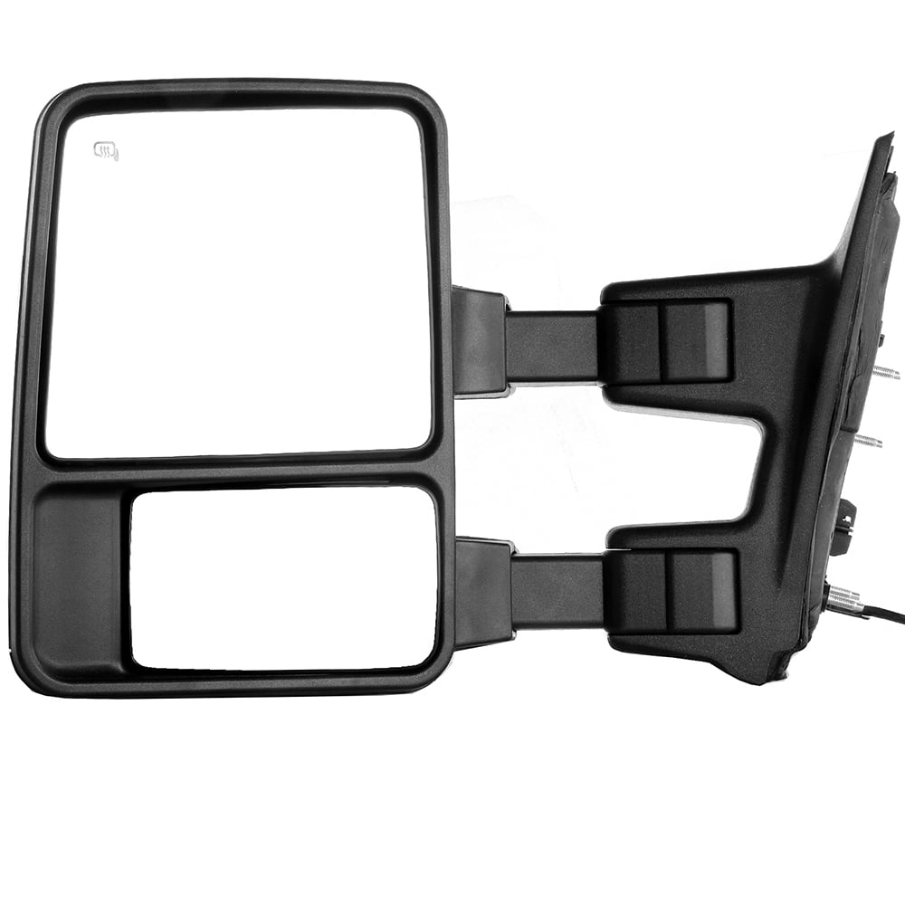 CCIYU Tow Mirror Car Mirror LH Left Black Towing Mirror Compatible with 2008-2016 for F250 for F350 for F450 for F550 Super Duty Truck with Manual Adjusted No Heated Turn Signal Light