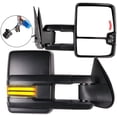 thumbnail image 1 of CCIYU Tow Mirrors Car Mirrors LH Left RH Right Black Towing Mirrors Compatible with 2003-2006 for Chevy Silverado for GMC Sierra Pickup All Models with Power Heated LED Turn Signal Running Light, 1 of 6