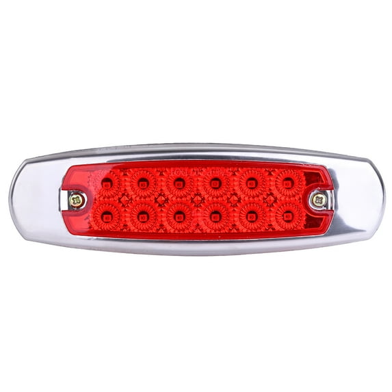 CCIYU Truck Side Marker Lamp Universal 5x Red 12LED Truck Side Marker Clearance Light Bulbs for Truck Bus Boat Trailer Pickup Indicator Light Side Marker Assemblies