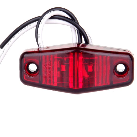 CCIYU Universal 2 Diode 2 pcs Red +2 pcs Amber Surface Mount LED Side Fender Marker Light (Pack of 4)