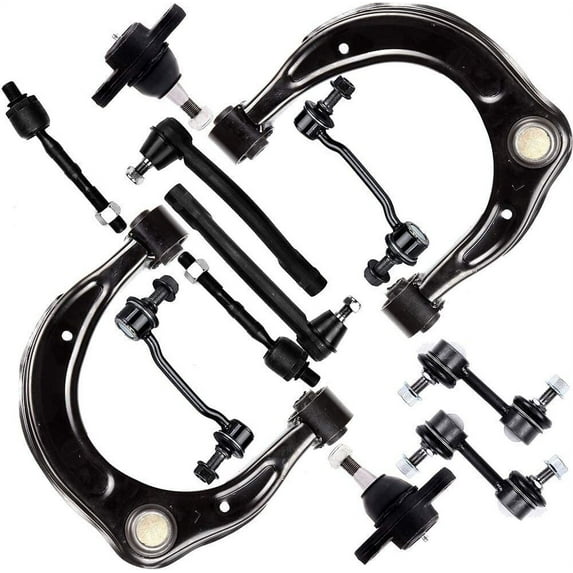 CCIYU Upper Control Arm Lower Ball Joint Front Rear Sway Bar End Link Outer Inner Tie Rod End fit for 2008 2009 2010 2011 for Hyundai Azera 2009 2010 for Hyundai Sonata 12pcs Suspension Kit