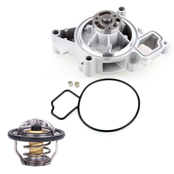 CCIYU Water Pump with Thermostat Fit for 2007-2009 for Pontiac G5 2.2L,2007 for Pontiac G5 2.4L,2006-2010 for Pontiac G6 2.4L,2002-2005 for Pontiac Grand Am 2.2L 543-07350 CP5092 PWP-9228