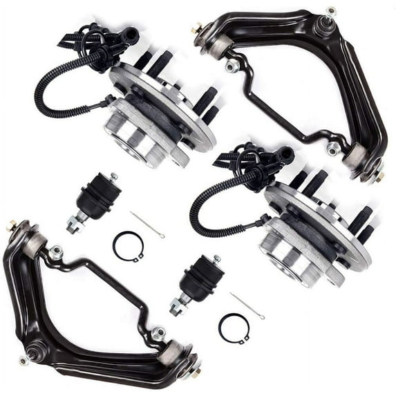 CCIYU Wheel Hub and Bearing Upper Left Right Control Arm and Ball Joint Lower Ball Joint fit for 2002 2003 2004 2005 for Ford Explorer 2002 2003 2004 2005 for Mercury Mountaineer 6pcs Suspension Kit