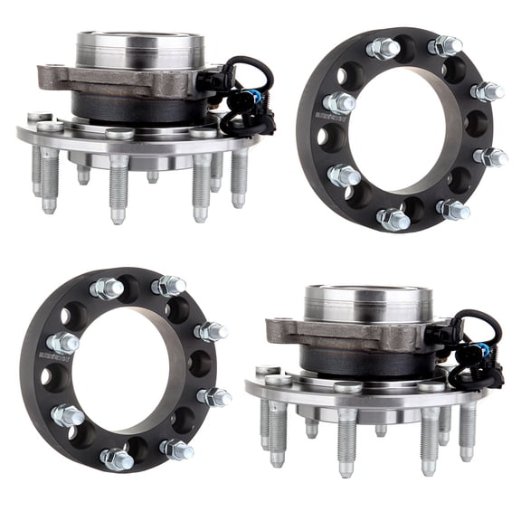 CCIYU Wheel Spacer Adapters 1.5" 8x6.5 to 8x180+2x Replacement 515058 Wheel Bearing and Hub Assembly Old to New for Chevy Wheels fits for Silverado 2500HD 3500HD for GMC C2500 Suburban