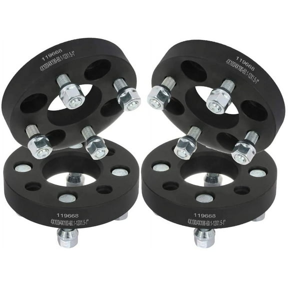 CCIYU Wheel Spacers Adapters 4x100 12x1.5 60.1 1" Appropriate for 1986-2001 for Acura Integra 2004-2011 for Chevrolet Aveo 1976-1987 for Chevrolet Chevette 1986-1988 for Chevrolet Nova 1995-1996