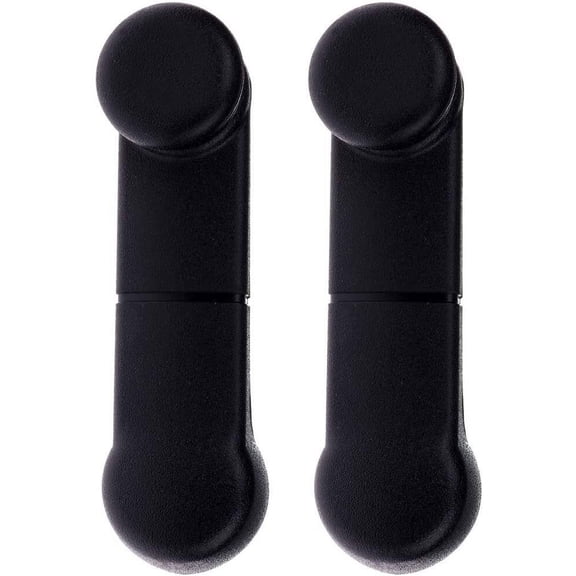 CCIYU Window Crank Door Handles Interior Front Rear Driver Passenger Side Replacement fit for 1987-1989 for Ford for Mustang Thunderbird Black(2pcs)