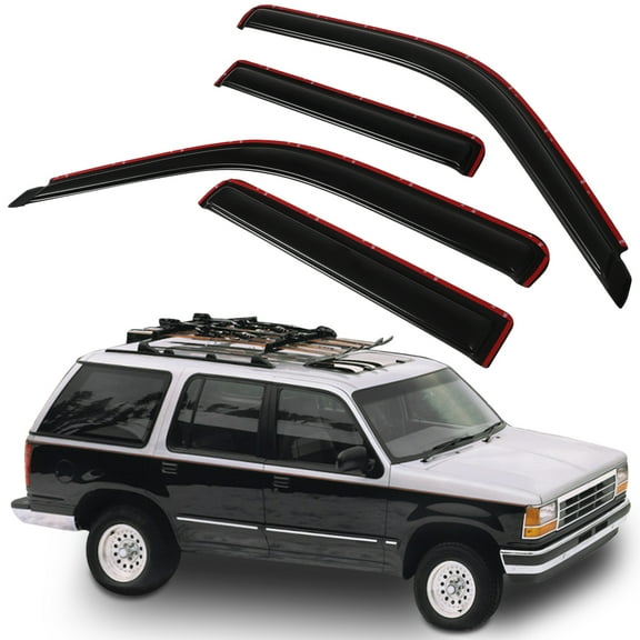CCIYU Window Visors Side Window Deflector Window Deflector Sun Rain Guard 4Pcs Set Replacement fit for 1991-2001 For Ford Explorer