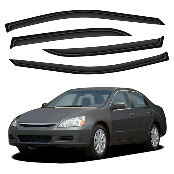 CCIYU Window Visors Side Window Deflector Window Deflector Sun Rain Guard 4Pcs Set Replacement fits for 2003 2004 2005 2006 2007 For Honda For Accord Sedan Slim