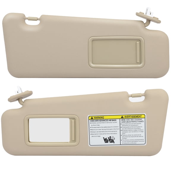 CCIYU Windshield Sun Visor Mirror Left & Right sides Replacement fit for Toyota Highlander 2008-2013 Automobile Sun Visor Assembly