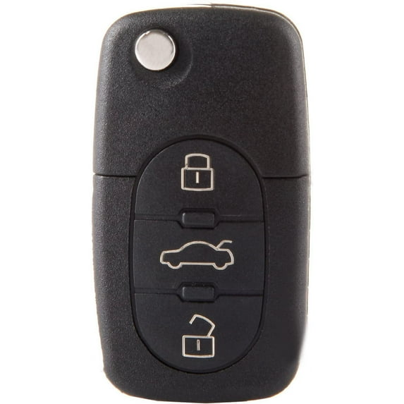 CCIYU X 1 Flip Key Fob with Key Blade (SHELL CASE) 3 buttons Replacement for 01 02 03 04 05 06 for Audi A4 TT A6 Series with FCC 4D0837231E Fits select: 2006 AUDI A4 S-LINE 3.2 QUATTRO