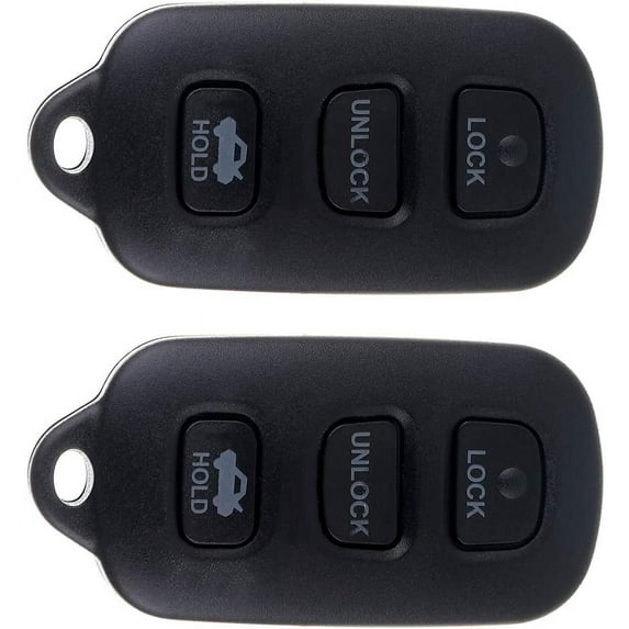 CCIYU X 2 Flip Key Fob 4 buttons Replacement for 99 00 01 02 03 04 05 06 07 08 for Pontiac Vibe for Toyota Camry Corolla Matrix Sienna Solara Series with FCC GQ43VT14T