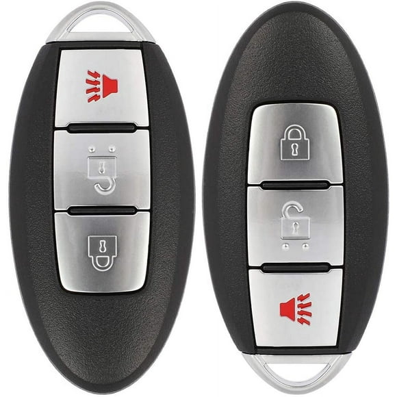 CCIYU X 2 Remote UNCUT ignition key fob 3 Buttons Keyless Entry Remote Fob 433 MHZ 4A chips 14 15 16 17 18 19 for Nissan Rogue Rogue Sport with FCC/OE KR55180144106 KR5S180144106 285E3-4CB1A