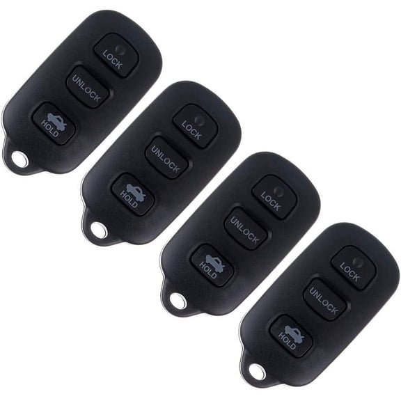 CCIYU X 4 Flip Key Fob 4 buttons Replacement for 99 00 01 02 03 04 05 06 07 08 for Pontiac Vibe for Toyota Camry Corolla Matrix Sienna Solara Series with FCC GQ43VT14T