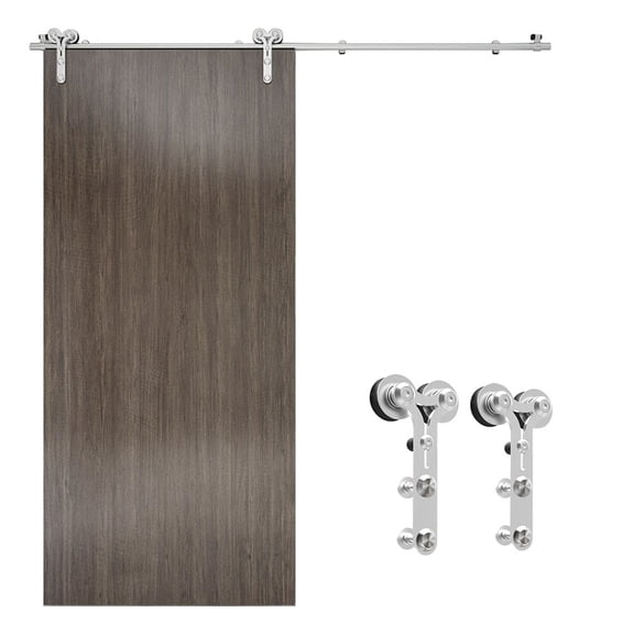 CCJH 4-16FT Sliding Barn Door Hardware Track Kit Smoothly&Quietly Y Style