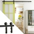 thumbnail image 1 of CCJH 6.6FT Sliding Barn Door Hardware Kit Black Carbon Steel for Closet 1 Door 39.6" Wide, 1 of 7