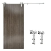CCJH 8FT Stainless Steel Sliding Door Hardware Kit for 48  Wide Single Door Y Shaped Silver