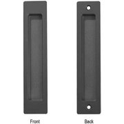 CCJH Invisible Door Handle for Sliding Barn Wooden Door Furniture Hardware Black Rectangle Shaped