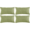 CCJR 4 Packs Sage Green Decorative Throw Pillow Covers 14x24 Inch for