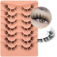 CCJR Cluster Lashes Natural Look 3D Wispy False Eyelashes Clusters 13mm