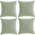 CCJR Set of 4 Sage Green Decorative Throw Pillow Covers 18x18 Inch for