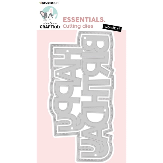 CCL Cutting Die Happy Birthday Essentials Wordz XL 160x80x1mm 2 PC nr.267