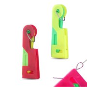 CCLKHY 2 Pieces Needle Threader, Plastic Hand Sewing Needles, DIY Threading Tool, Needle Threaders for Hand SewingColor Random