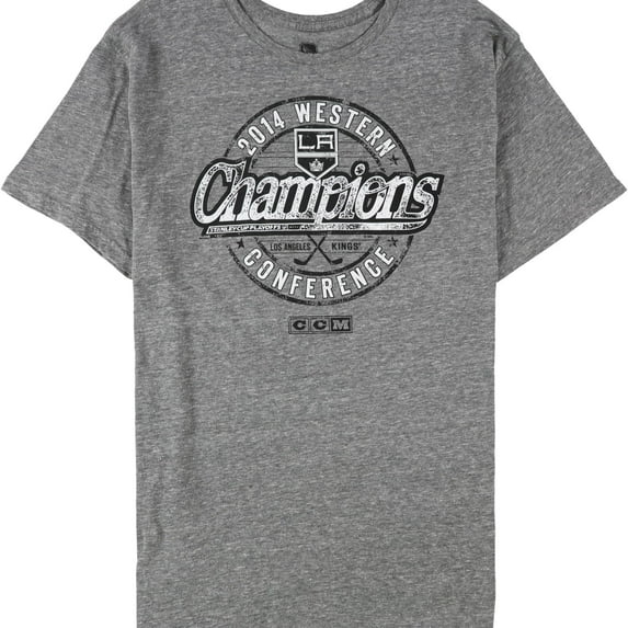 CCM Mens 2014 Western Conference Champions Graphic T-Shirt, Grey, X-Large