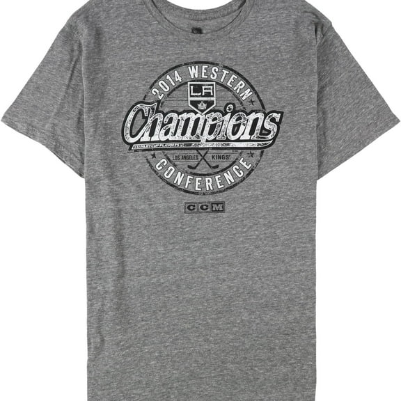 CCM Mens 2014 Western Conference Champions Graphic T-Shirt, Grey, X-Large