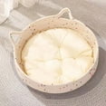 thumbnail image 1 of CCMAOLU Cat Bed for Indoor Cats, 2-in-1 Comfy Plush Basket with Removable Cushion & Built-in Scratching Pad, Cozy Round Woven Kitten Bed, 14" x 14", Washable Rope Design for Small Cats and Dogs, 1 of 6