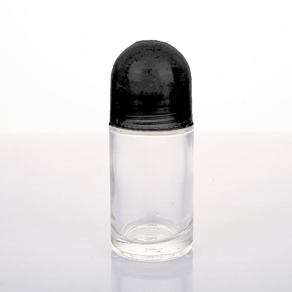 CCMAOLU Clear 50ml Glass Roller Bottles with Plastic Roller Ball,Leak Proof Essential Containers for Travel,Massage & Deodorant,Includes Cap