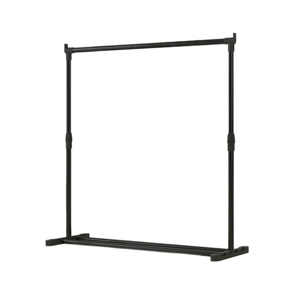CCMAOLU Clothes Rack,Clothing Rack for Hanging Clothes,Black,Metal Clothing Rack Garment Rack With Bottom Shelf Shoe Rack Home Doorway Storage Shelf Cloak Rack Shoe Cabinet