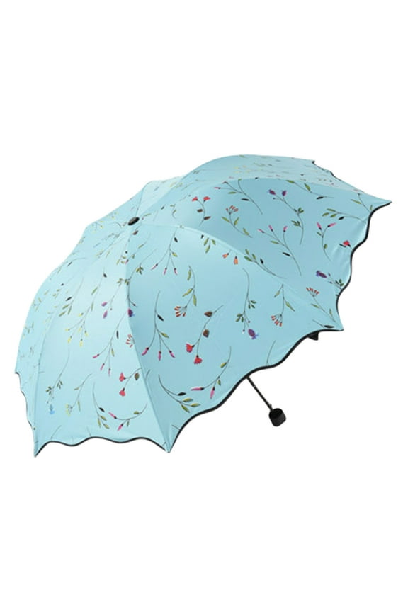 Cute Flower Umbrella | Windproof Compact Travel Folding Umbrella with Open Close, Lightweight for Kids Women Men | Small Gift with Bag, Safe for Handbag Luggage Backpack Car