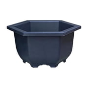 CCMAOLU Hexagon Bonsai Pot Set with Built-In Mesh and Tray,Ideal for Indoor Plants and Arrangements,A Durable Plastic Planter for Garden and Office Use