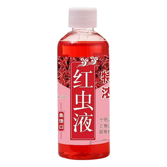 CCMAOLU Red Worm Liquid Bait, Fishing Attractant for Wild Fishing, Universal Formula for Tilapia, Tuna, Trout & Carp, Stress-Free Bait to Activate Hunger, for Black Pit Reservoir & River