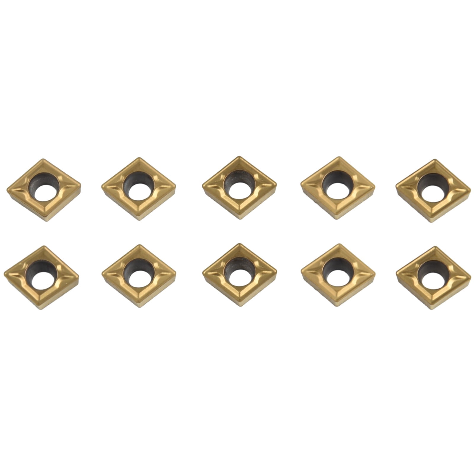 10-Pack CCMT060204 Carbide Turning Inserts – Lathe Tool Inserts Set For SCLCR Holders, Durable