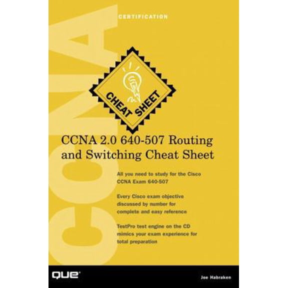 Pre-Owned Ccna 2.0 640-507 Routing and Switching Cheat Sheet (Paperback) 0789722933 9780789722935