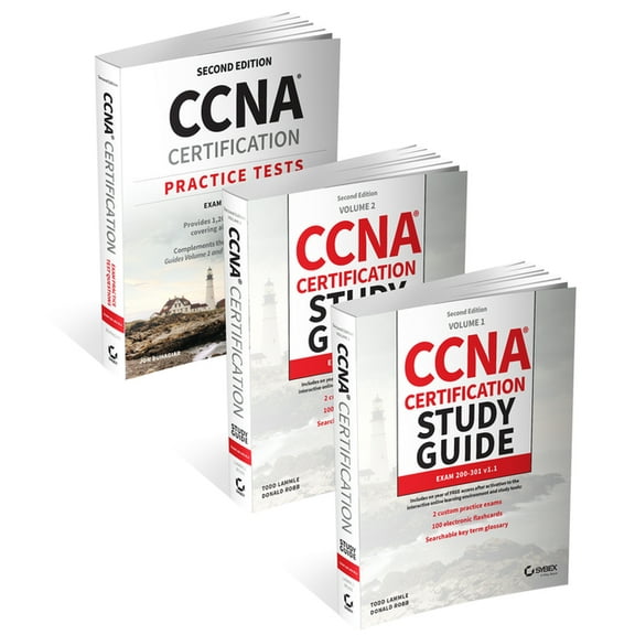 Sybex Study Guide CCNA Certification Study Guide Volume 1, Volume 2, and Practice Tests Kit: Exam 200-301 V1.1, (Paperback)