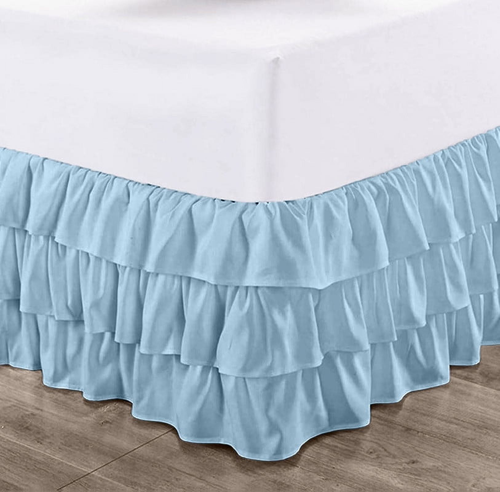 CCNY 10" Inch Drop Multi Ruffled Bed Skirt Full Size 100% Microfiber ...