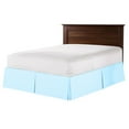 thumbnail image 1 of CCNY 10" Inch Drop Pleated Bed Skirt Short King Size 100% Microfiber Made Light Blue with Split Corners, 1 of 7